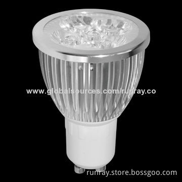 5W GU10 LED Bulb, 85-265V AC, 80 to 110lm/W Luminous Flux, EpiLEDs/Epistar/Bridgelux Chips, CE